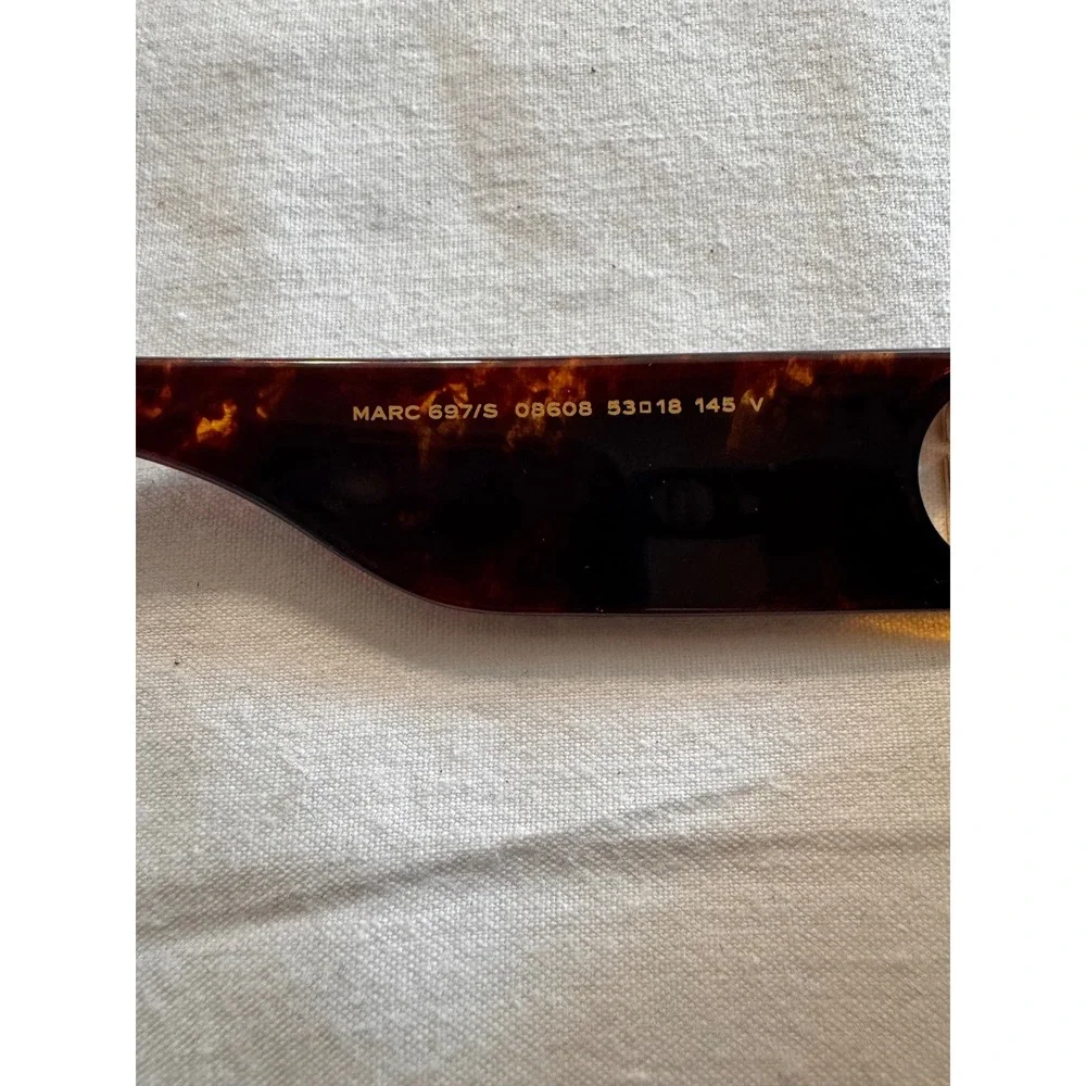 Marc Jacobs MARC‎ 697/S Tortoise Square Cat Eye Sunglasses Havana Gold J Logo